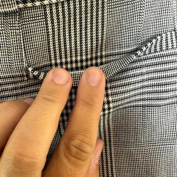 Banana Republic Women's Mid- Rose Sloan Black and White Plaid Pants Size 0R NWT - Picture 12 of 16